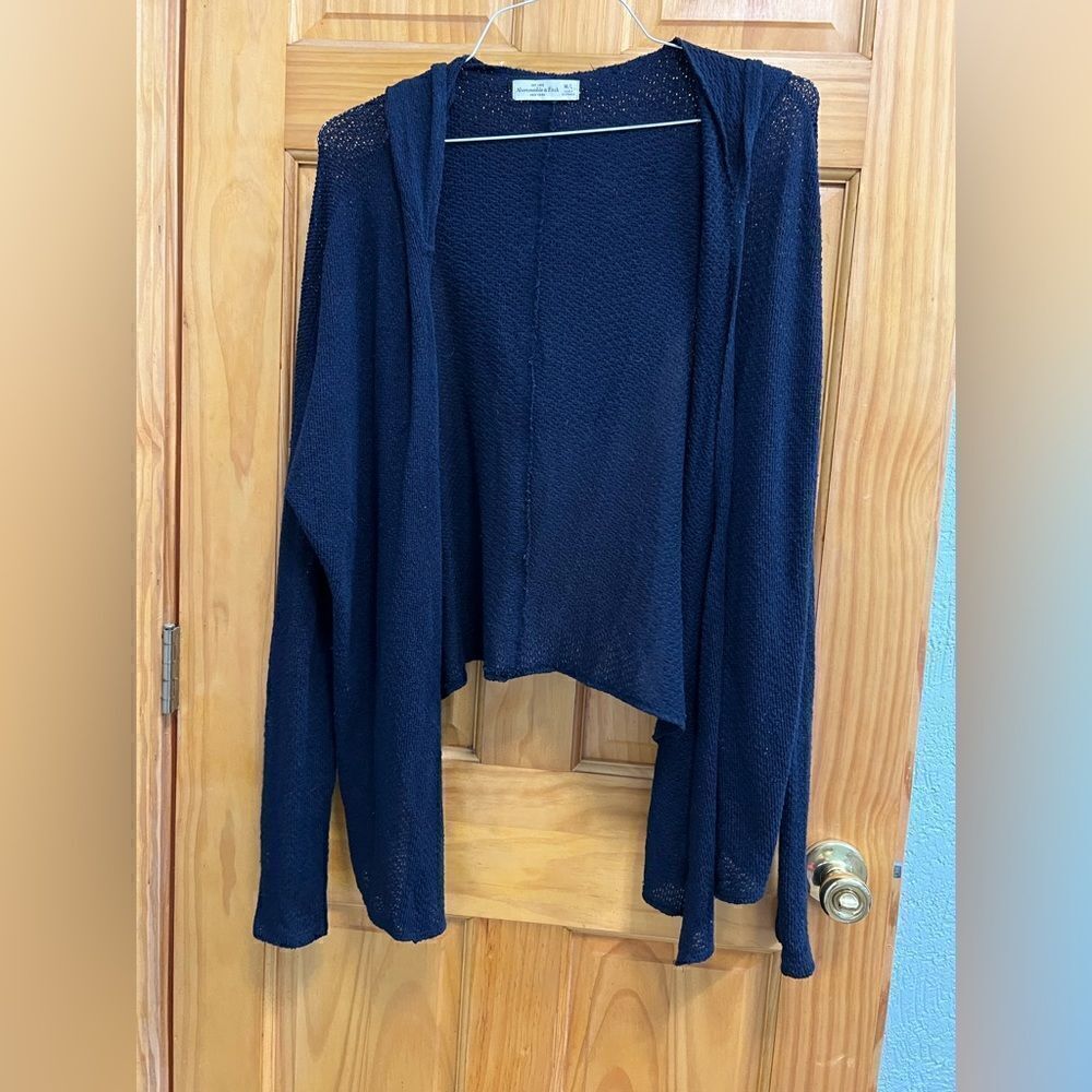 Abercrombie & Fitch navy hooded cardigan size M/L